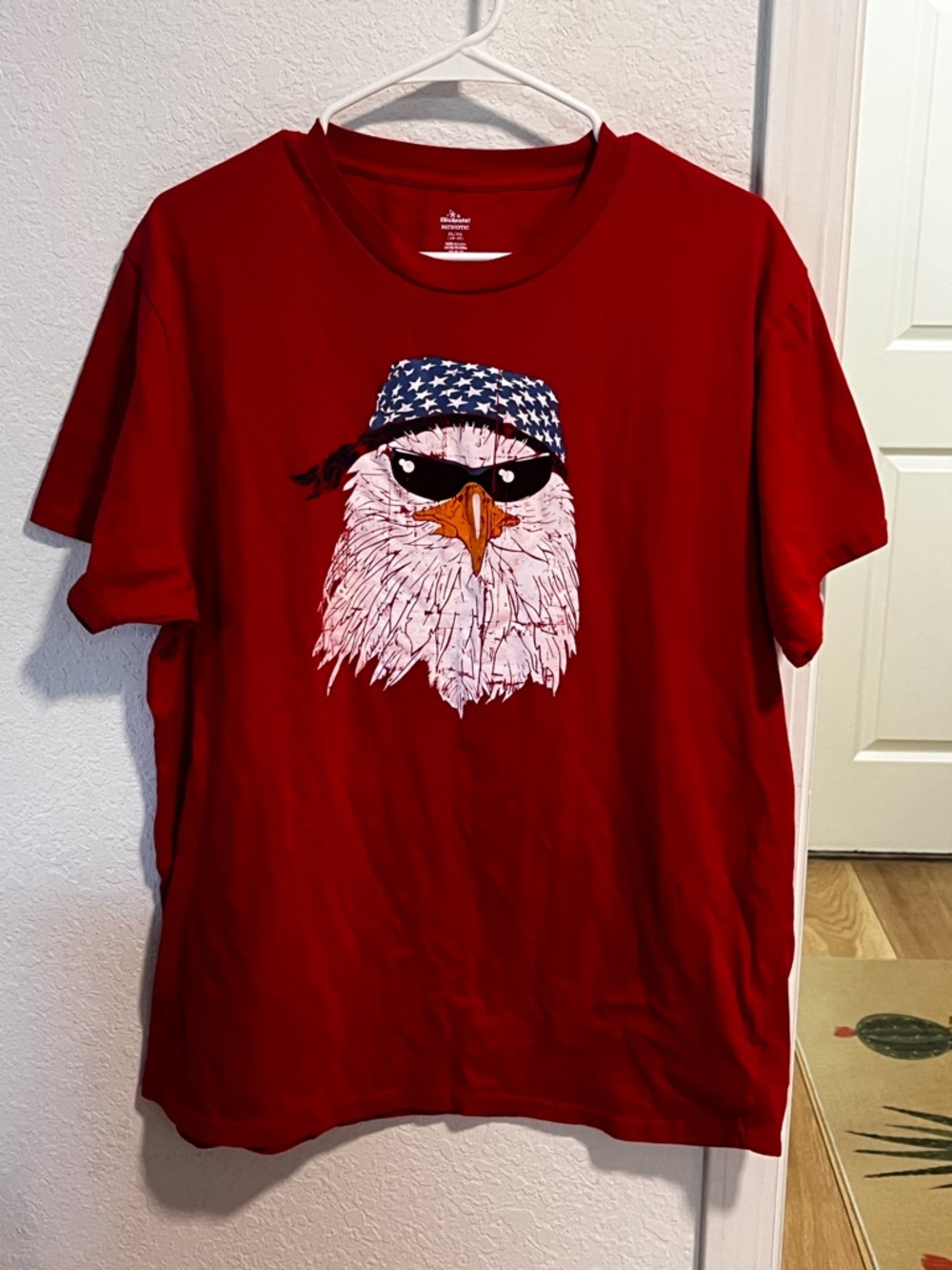 Red Graphic Eagle Tee with Bandana